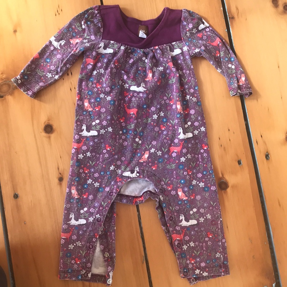 Tea collection Purple Woodland animal print